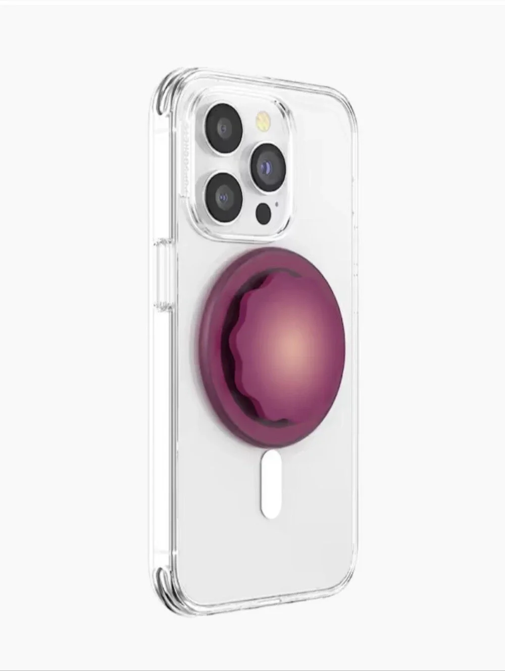 Popsocket - Molded Flower Red Wine MAGSAFE Round PopGrip